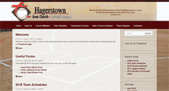 Desktop Screenshot of hagerstownareachurchsoftball.com
